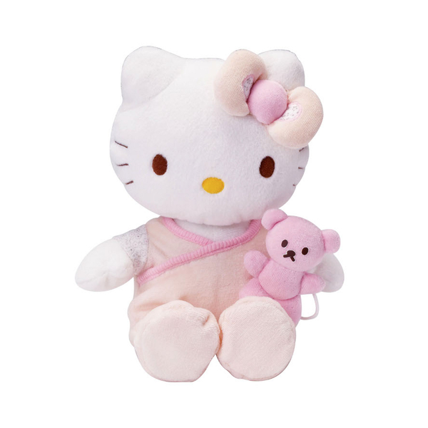 Hello Kitty Беби с розовым мишкой 29 см, музыкальная